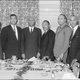 John Lewis, Whitney Young, Philip Randolph, King, James Farmer and Roy Wilkins meeting in March of 1963 (AFP/Getty Images)